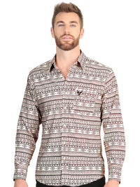 El General Men’s Long Sleeve Western Shirt - Khaki 45602 - OriginalWestern.com