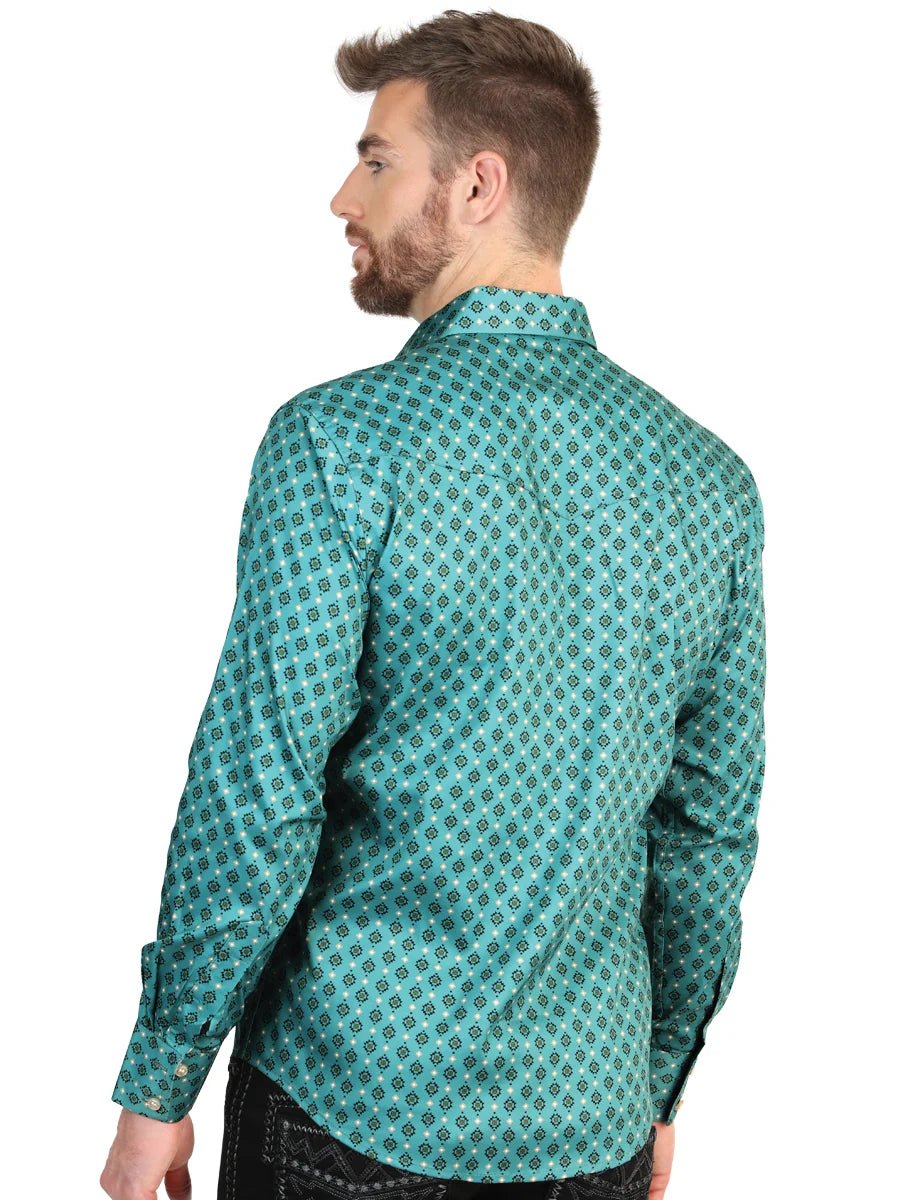 El General Men’s Long Sleeve Western Shirt - Mint 45605 - OriginalWestern.com