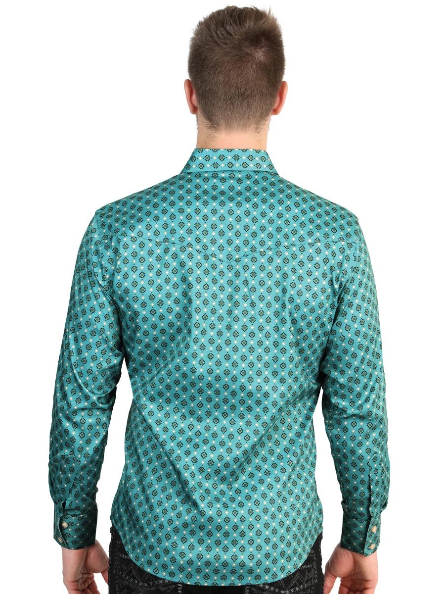El General Men’s Long Sleeve Western Shirt - Mint 45605 - OriginalWestern.com