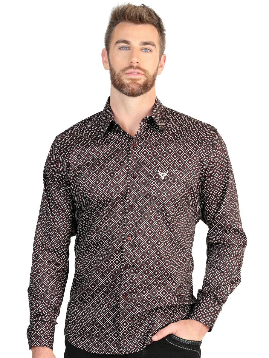 El General Men’s Long Sleeve Western Shirt - Royal Blue 45607 - OriginalWestern.com