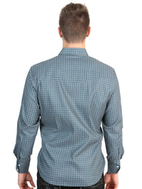 El General Men’s Long Sleeve Western Shirt - Teal 45611 - OriginalWestern.com