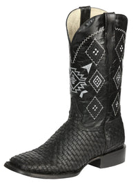 El General Men's Petatillo Crazy Black Rodeo Boots 44884 - OriginalWestern.com