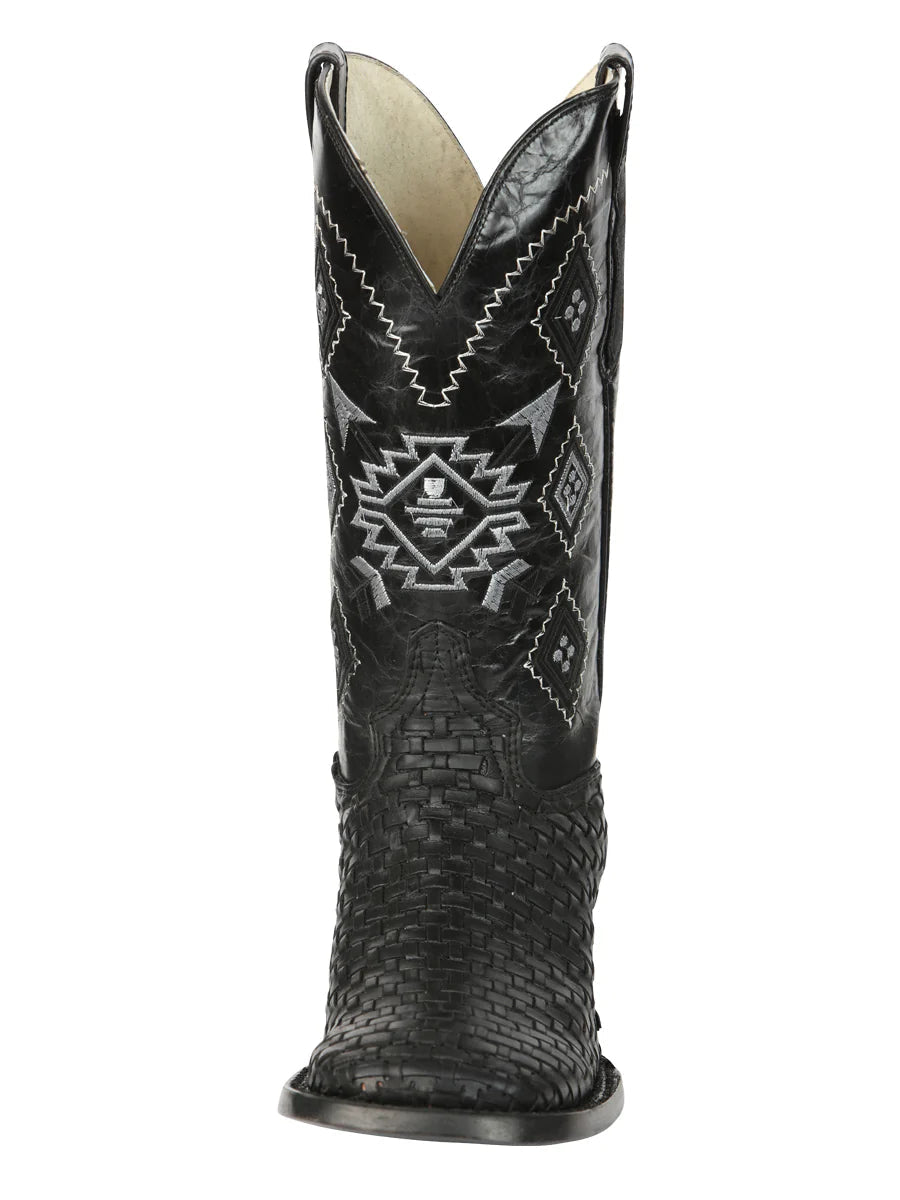 El General Men's Petatillo Crazy Black Rodeo Boots 44884 - OriginalWestern.com