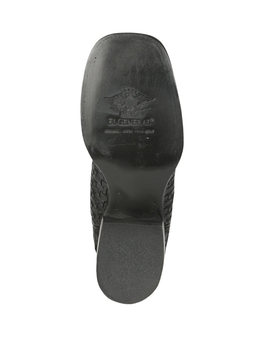 El General Men's Petatillo Crazy Black Rodeo Boots 44884 - OriginalWestern.com