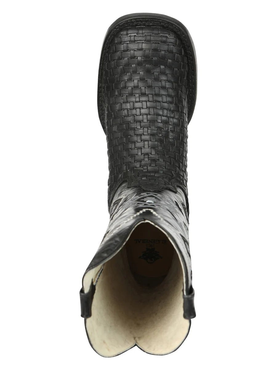 El General Men's Petatillo Crazy Black Rodeo Boots 44884 - OriginalWestern.com