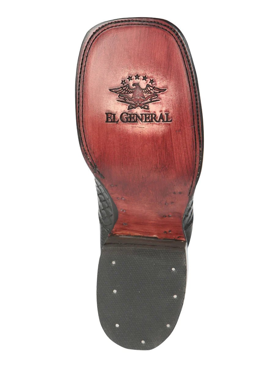 El General Men's Phyton Imitation Black Ankle Boots 45093 - OriginalWestern.com