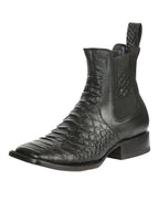 El General Men's Phyton Imitation Black Ankle Boots 45093 - OriginalWestern.com