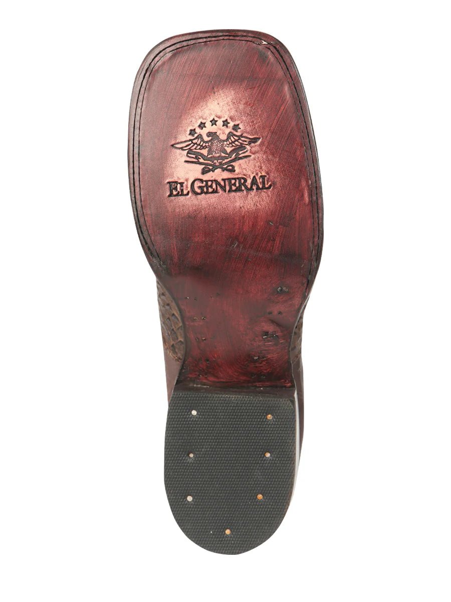 El General Men's Phyton Imitation Brown Ankle Boots 45092 - OriginalWestern.com