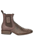 El General Men's Phyton Imitation Brown Ankle Boots 45092 - OriginalWestern.com