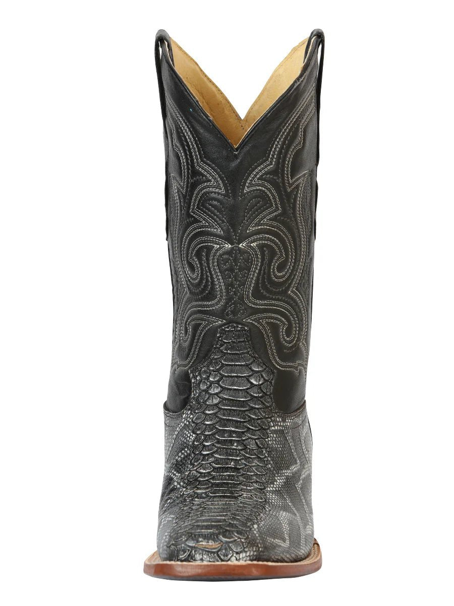 El General Men's Phyton Imitation Rodeo Boots–Gray 45432 - OriginalWestern.com