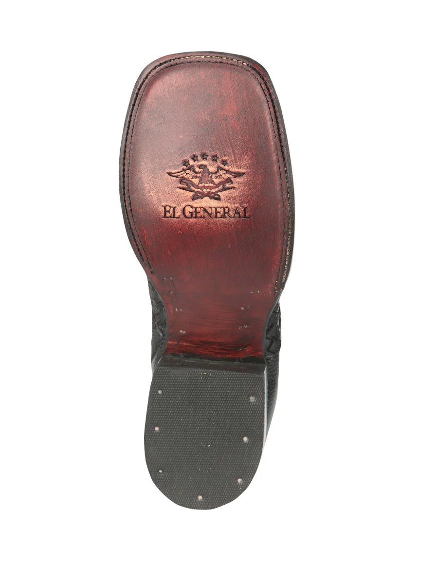 El General Men's Rodeo Black Petatillo Woven Ankle Boots 45181 - OriginalWestern.com