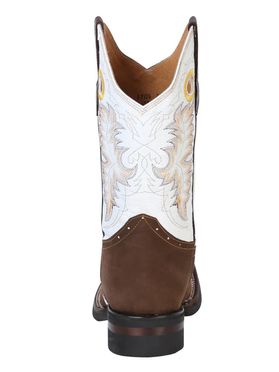 El General Men's Rodeo Boot–Crazy Nobuck–Dark Brown 33313 - OriginalWestern.com