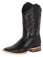 El General Men's Rodeo Boot–Embossed Woven Leather–Black 41790 - OriginalWestern.com