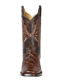 El General Men's Rodeo Boot–Imit Pirarucu–Brown 44664 - OriginalWestern.com