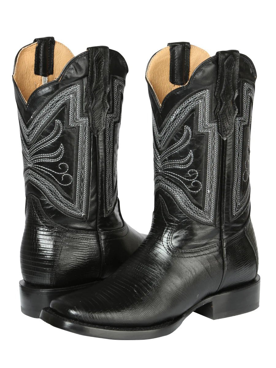 El General Men's Rodeo Boot–Imitation Lizard Black 44666 - OriginalWestern.com