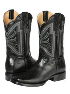 El General Men's Rodeo Boot–Imitation Lizard Black 44666 - OriginalWestern.com