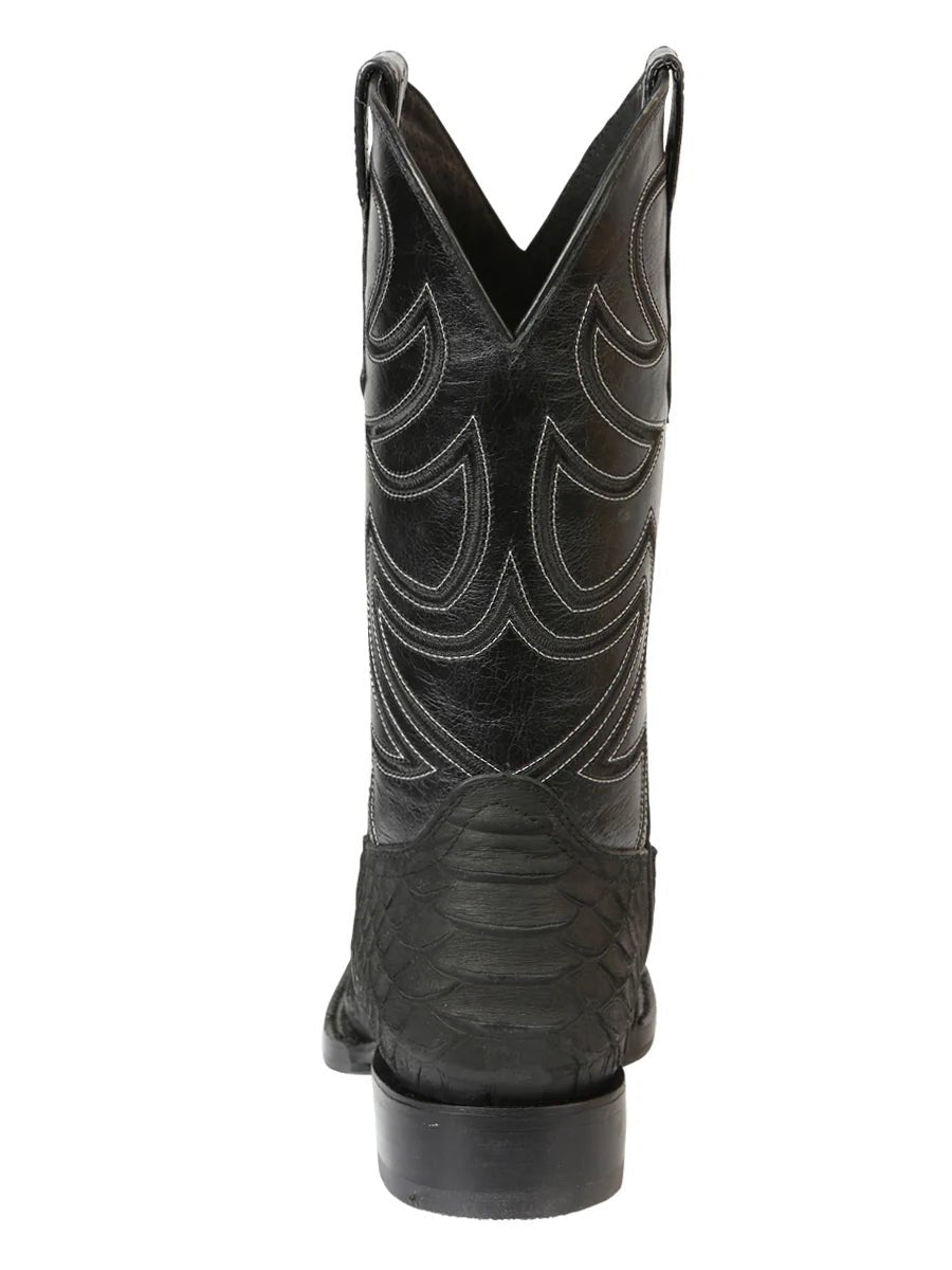 El General Men's Rodeo Boot Imitation Phyton–Black 45561 - OriginalWestern.com