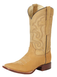 El General Men's Rodeo Boot–Nubuck Leather–Honey 45204 - OriginalWestern.com