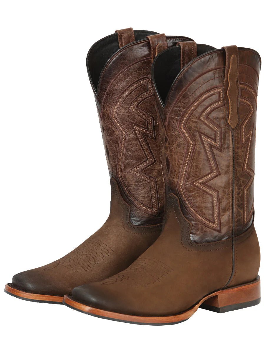 El General Men's Rodeo Boots–Nobuck Camel 45568 - OriginalWestern.com