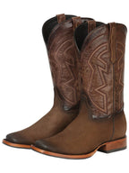El General Men's Rodeo Boots–Nobuck Camel 45568 - OriginalWestern.com
