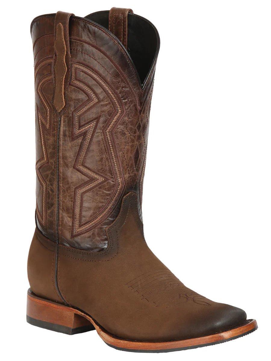 El General Men's Rodeo Boots–Nobuck Camel 45568 - OriginalWestern.com