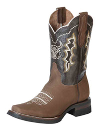 El General Men's Rodeo Boots–Nobuck Camel 51113 - OriginalWestern.com
