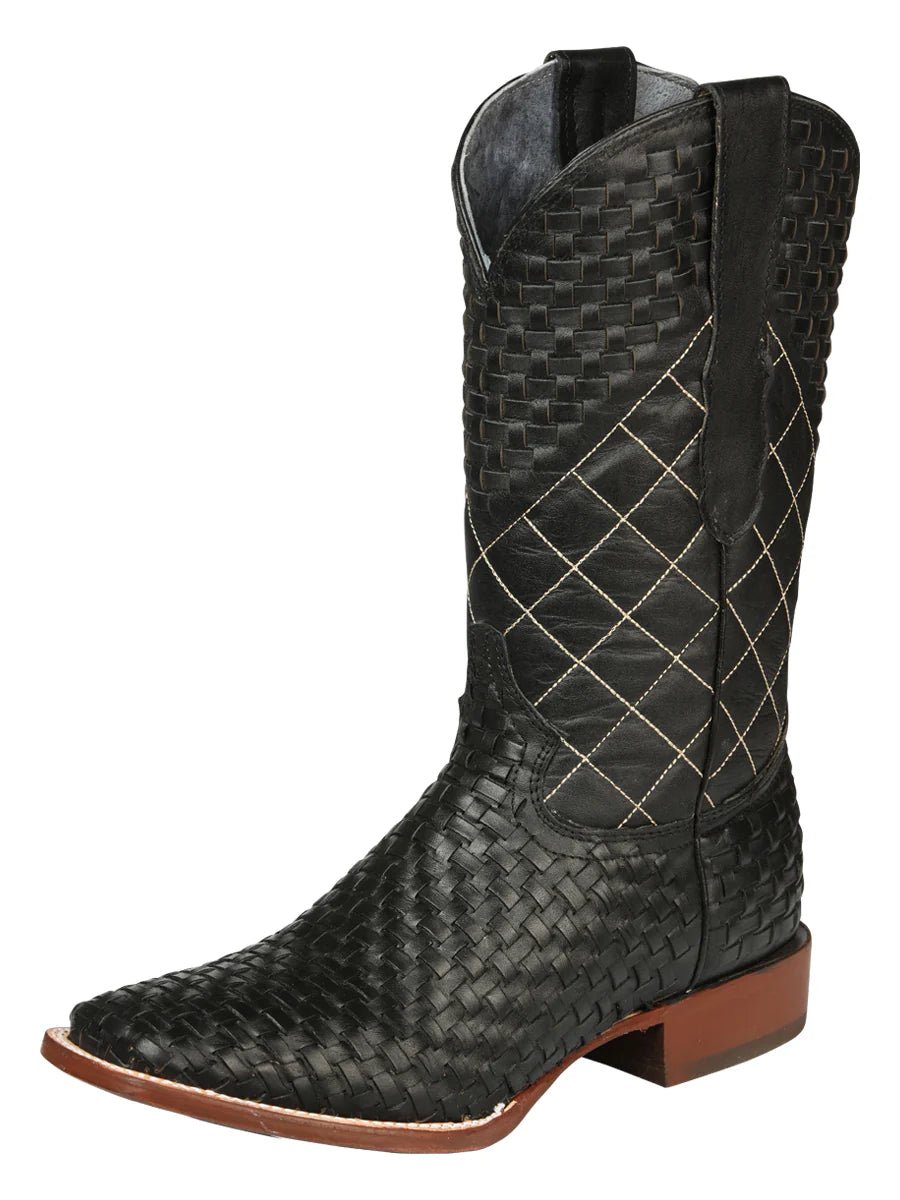 El General Men's Rodeo Boots Petatillo LeatherBlack 45438 - OriginalWestern.com