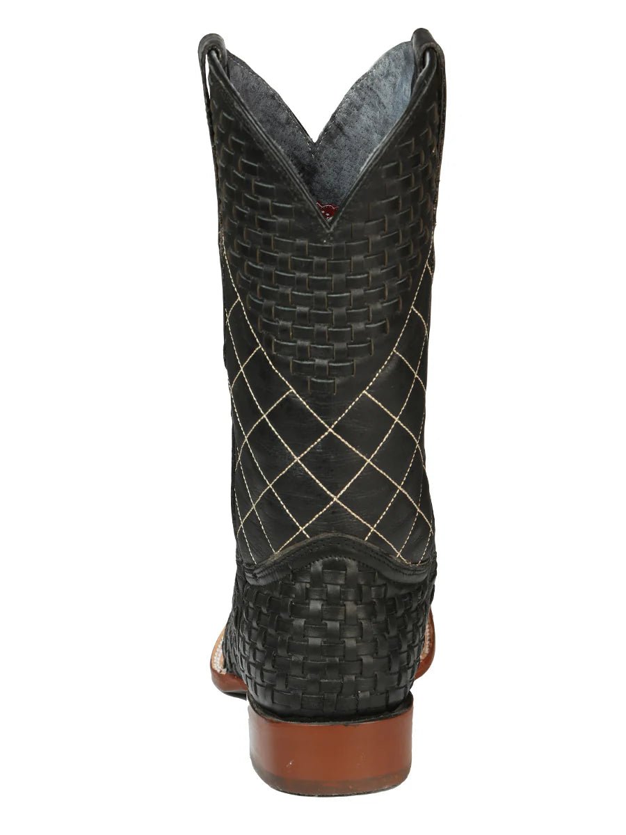 El General Men's Rodeo Boots Petatillo LeatherBlack 45438 - OriginalWestern.com