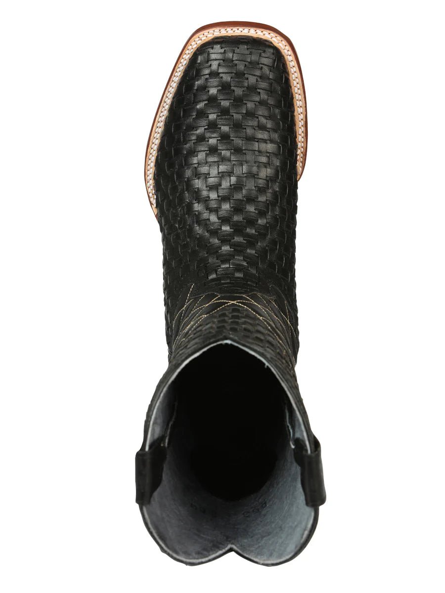 El General Men's Rodeo Boots Petatillo LeatherBlack 45438 - OriginalWestern.com