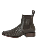 El General Men's Rodeo Brown Petatillo Woven Ankle Boots 45177 - OriginalWestern.com