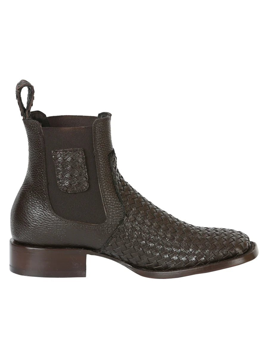 El General Men's Rodeo Brown Petatillo Woven Ankle Boots 45177 - OriginalWestern.com