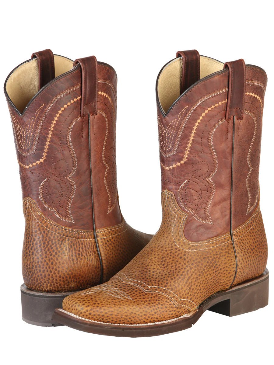 El General Men's Square Toe Cowboy Boot–Crazy Honey 43012 - OriginalWestern.com