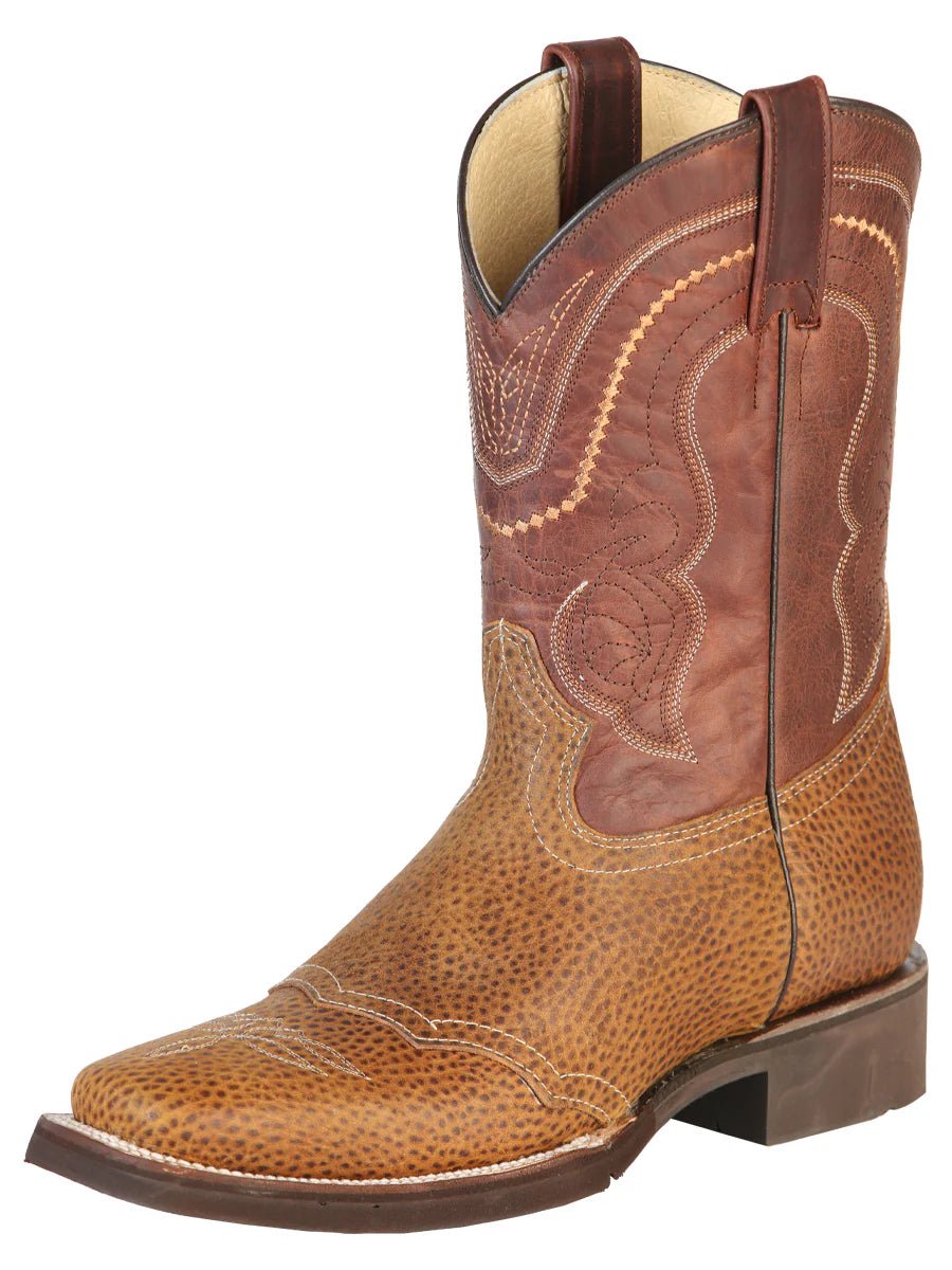 El General Men's Square Toe Cowboy Boot–Crazy Honey 43012 - OriginalWestern.com