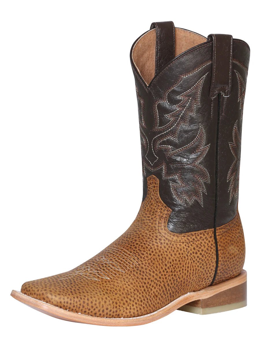 El General Men's Square Toe Cowboy Boot–Floater Light Brown 43009 - OriginalWestern.com