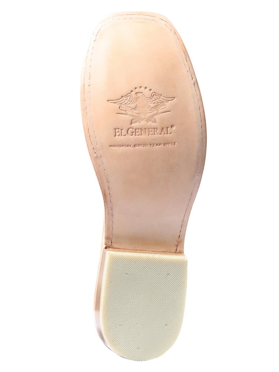 El General Men's Square Toe Cowboy Boot–Floater Light Brown 43009 - OriginalWestern.com