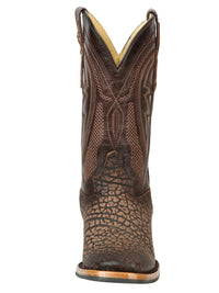 El General Men's Square Toe Cowboy Boot–Imitation Bull Neck Sand 45667 - OriginalWestern.com