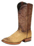 El General Men's Square Toe Cowboy Boot–Imitation Phyton–Honey 45563 - OriginalWestern.com