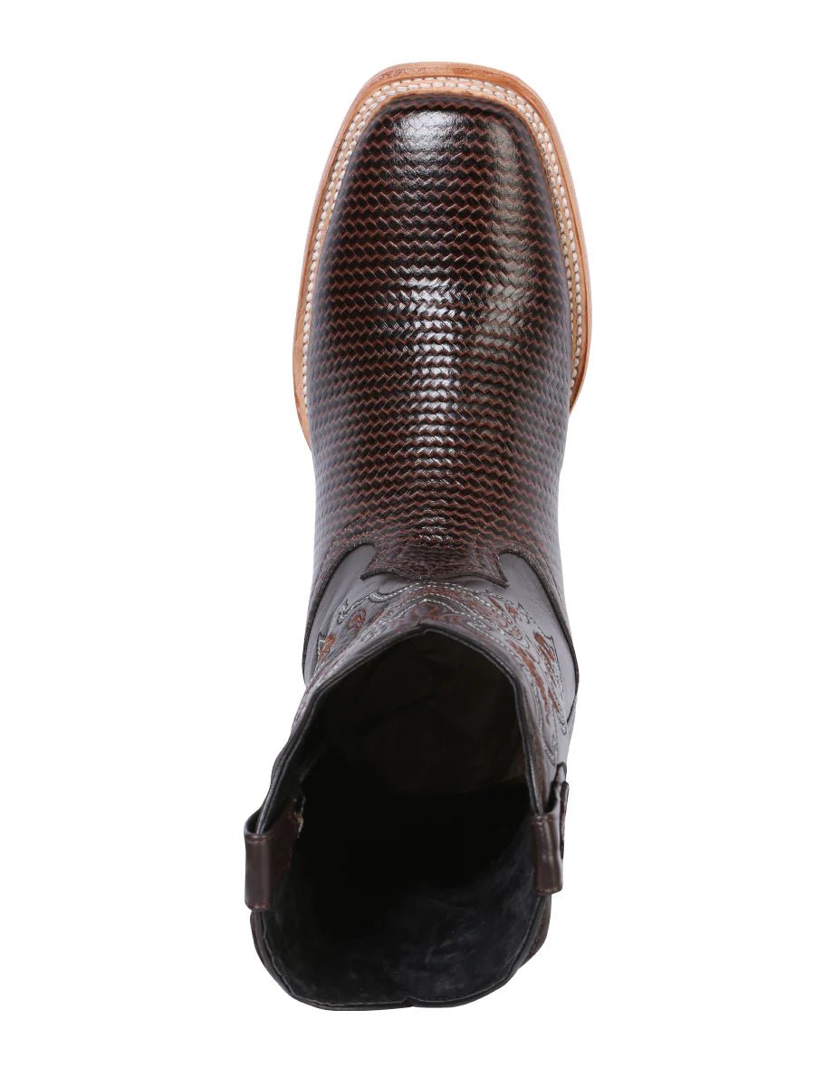 El General Men's Square Toe Leather Cowboy Boot–Printed Lizard 41791 - OriginalWestern.com