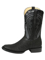 El General Men's Westeen Boots–Imitation Bull Neck Black 45666 - OriginalWestern.com