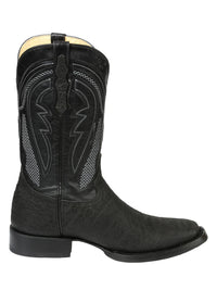 El General Men's Westeen Boots–Imitation Bull Neck Black 45666 - OriginalWestern.com