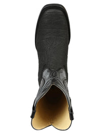El General Men's Westeen Boots–Imitation Bull Neck Black 45666 - OriginalWestern.com