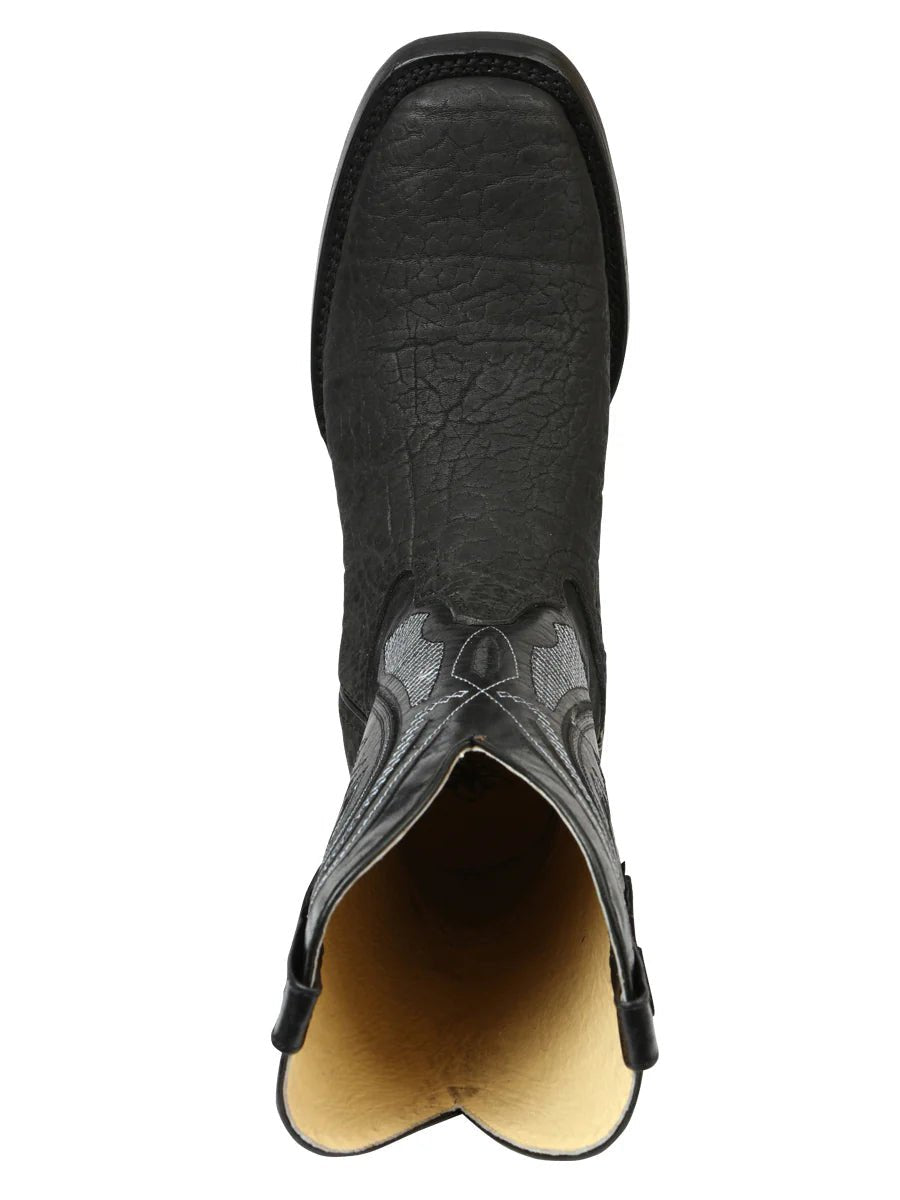 El General Men's Westeen Boots–Imitation Bull Neck Black 45666 - OriginalWestern.com