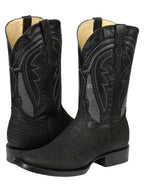 El General Men's Westeen Boots–Imitation Bull Neck Black 45666 - OriginalWestern.com