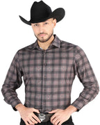 El General - Men’s Western Shirt in Moka-Olive Plaid 44712 - OriginalWestern.com