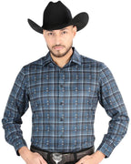 El General - Men’s Western Shirt in Navy-White Plaid 44706 - OriginalWestern.com