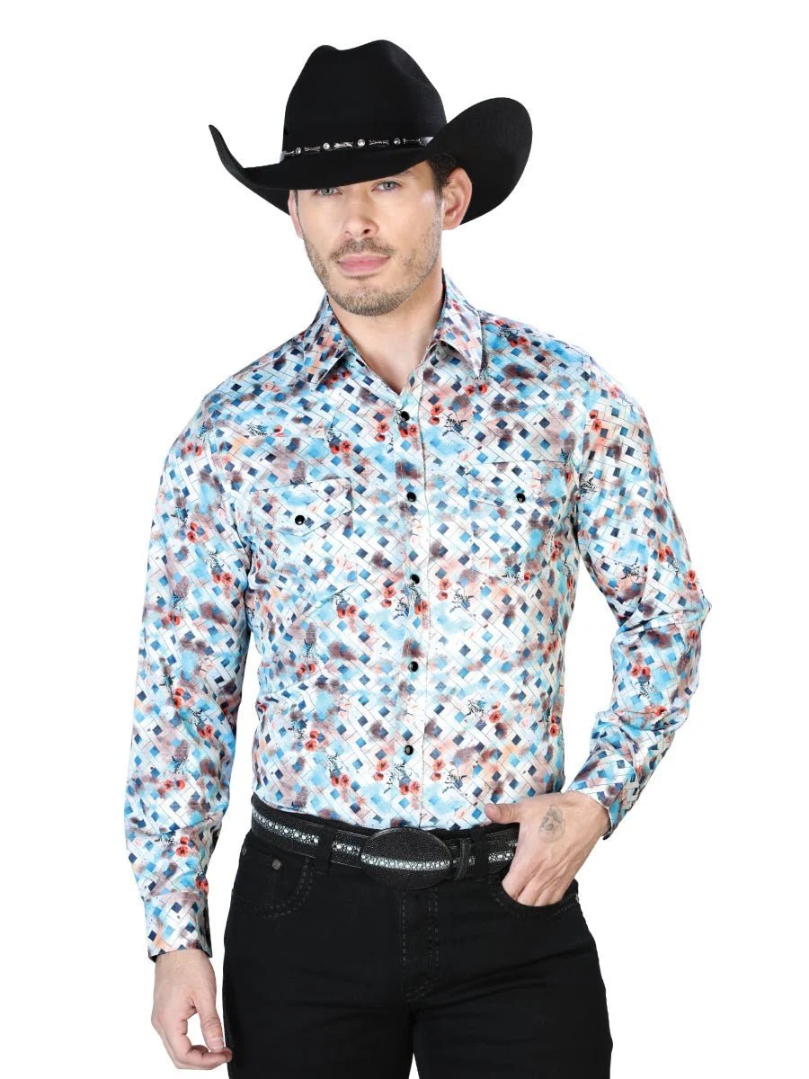 El General - Multicolor Casual Long Sleeve Shirt 43933 - OriginalWestern.com