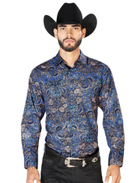 El General - Navy Blue Casual Long Sleeve Shirt 43860 - OriginalWestern.com