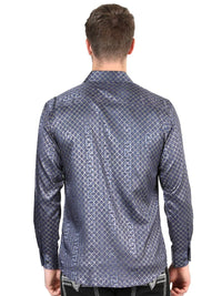 El General - Navy Blue Casual Long-Sleeve Shirt 44551 - OriginalWestern.com