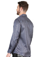El General - Navy Blue Casual Long-Sleeve Shirt 44551 - OriginalWestern.com