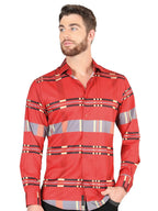 El General Red Casual Long-Sleeve Shirt 44601 - OriginalWestern.com